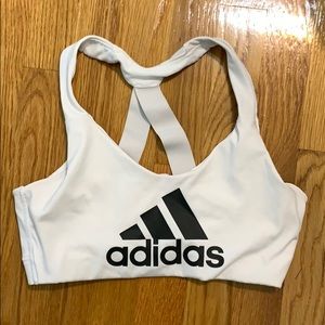 Adidas White Sports Bra